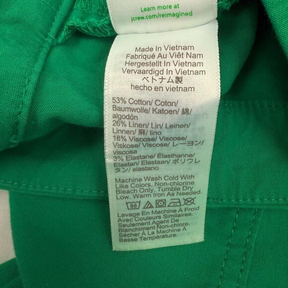 J.CREW High-Rise Wide-Leg Cropped Pant 25 Dublin Green NWD B90 - Picture 7 of 7